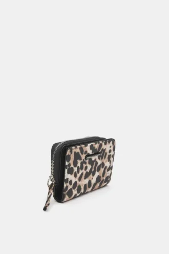 Portafoglio con stampa leopardata