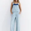Salopette lunga in denim Salopette lunga in denim