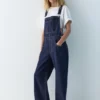 Salopette lunga in denim Salopette lunga in denim