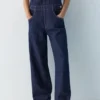 Salopette lunga in denim Salopette lunga in denim