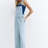 Salopette lunga in denim Salopette lunga in denim
