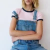 Salopette lunga in denim Salopette lunga in denim