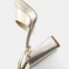 Sandali con tacco alto e plateau in metallizzato dorato