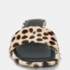 Sandali con tacco in pelle con stampa leopardata