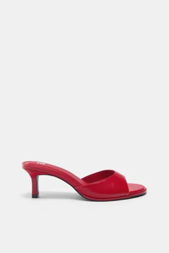 Sandali mules con tacco alto