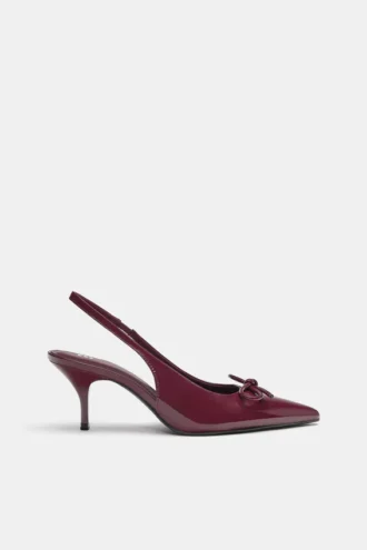 Scarpe col Tacco in vernice con fiocco