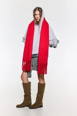 Sciarpa maxi effetto mohair
