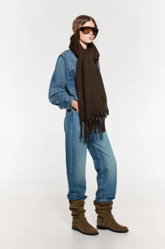 Sciarpa maxi effetto mohair