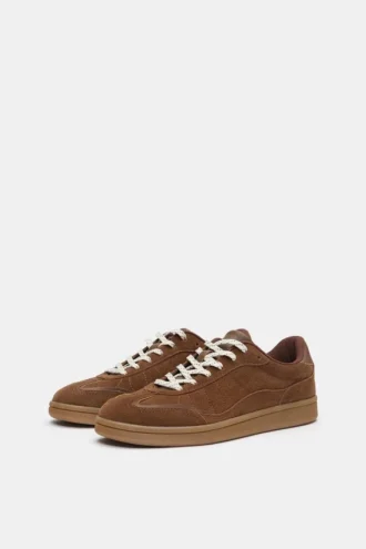 Sneakers in pelle crosta
