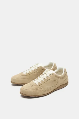 Sneakers in pelle scamosciata