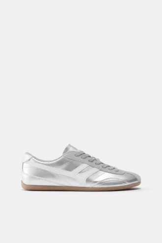 Sneakers retrò metallizzate