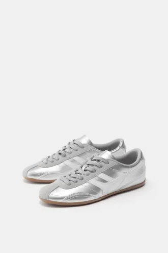 Sneakers retrò metallizzate