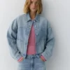 Sovracamicia in denim dal taglio squadrato