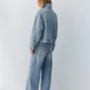 Sovracamicia in denim dal taglio squadrato