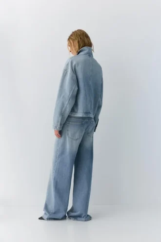 Sovracamicia in denim dal taglio squadrato