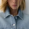 Sovracamicia in denim dal taglio squadrato