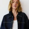 Sovracamicia in denim dal taglio squadrato