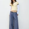 T-shirt a maniche corte a costine T-shirt a maniche corte a costine
