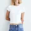 T-shirt a maniche corte a costine T-shirt a maniche corte a costine