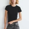 T-shirt a maniche corte a costine T-shirt a maniche corte a costine