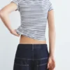 T-shirt a maniche corte a costine T-shirt a maniche corte a costine