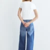T-shirt a maniche corte a costine T-shirt a maniche corte a costine