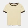 T-shirt a maniche corte a costine T-shirt a maniche corte a costine