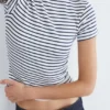 T-shirt a maniche corte a costine T-shirt a maniche corte a costine