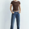 T-shirt a maniche corte a costine T-shirt a maniche corte a costine
