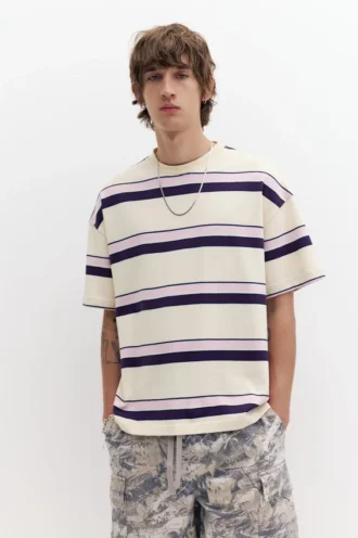 T-shirt a maniche corte a righe