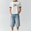 T-shirt a maniche corte con bordo a costine T-shirt a maniche corte con bordo a costine