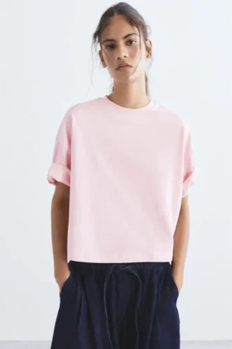 T-shirt a maniche corte dal taglio squadrato