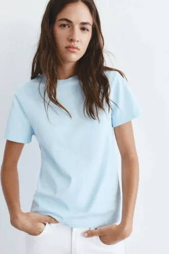 T-shirt a maniche corte in 100% cotone