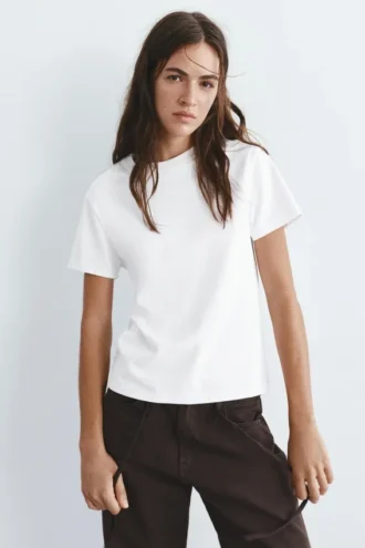 T-shirt a maniche corte in 100% cotone
