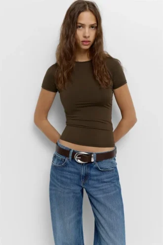 T-shirt a maniche corte in poliammide