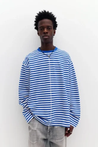 T-shirt a maniche lunghe a righe