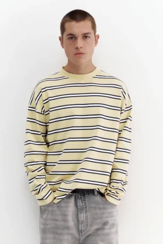 T-shirt a maniche lunghe a righe