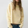 T-shirt a maniche lunghe a righe T-shirt a maniche lunghe a righe