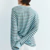 T-shirt a maniche lunghe a righe T-shirt a maniche lunghe a righe