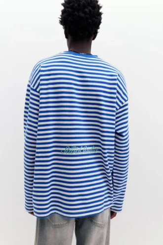 T-shirt a maniche lunghe a righe