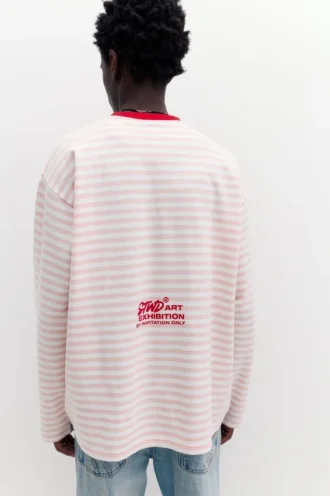 T-shirt a maniche lunghe a righe