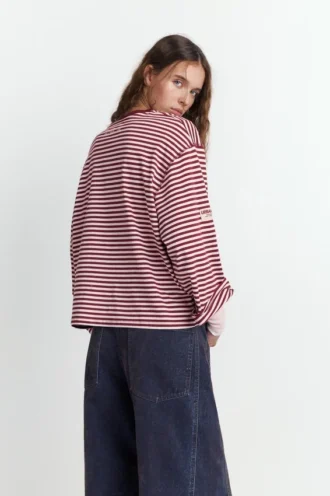 T-shirt a maniche lunghe a righe