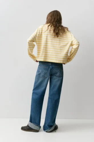 T-shirt a maniche lunghe a righe