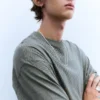 T-shirt a maniche lunghe a righe T-shirt a maniche lunghe a righe