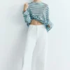 T-shirt a maniche lunghe a righe T-shirt a maniche lunghe a righe