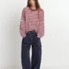 T-shirt a maniche lunghe a righe T-shirt a maniche lunghe a righe