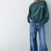 T-shirt a maniche lunghe a righe con scritta T-shirt a maniche lunghe a righe con scritta