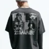T-shirt a maniche lunghe con doppio manico 21 Savage T-shirt a maniche lunghe con doppio manico 21 Savage