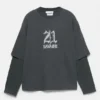 T-shirt a maniche lunghe con doppio manico 21 Savage T-shirt a maniche lunghe con doppio manico 21 Savage