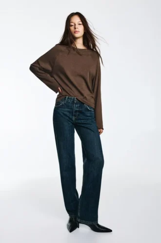 T-shirt a maniche lunghe con maniche raglan